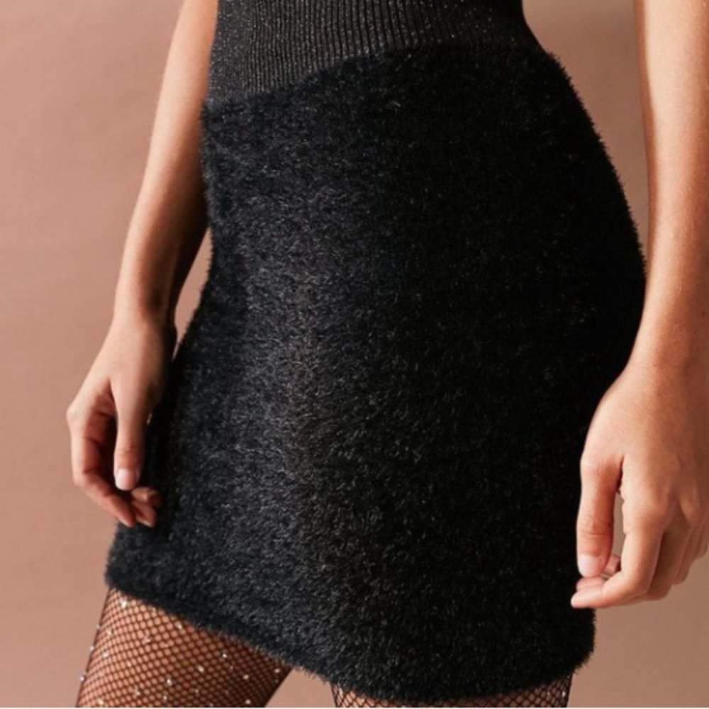 Urban Outfitters Jaime Fuzzy Sweater Bodycon Mini Skirt